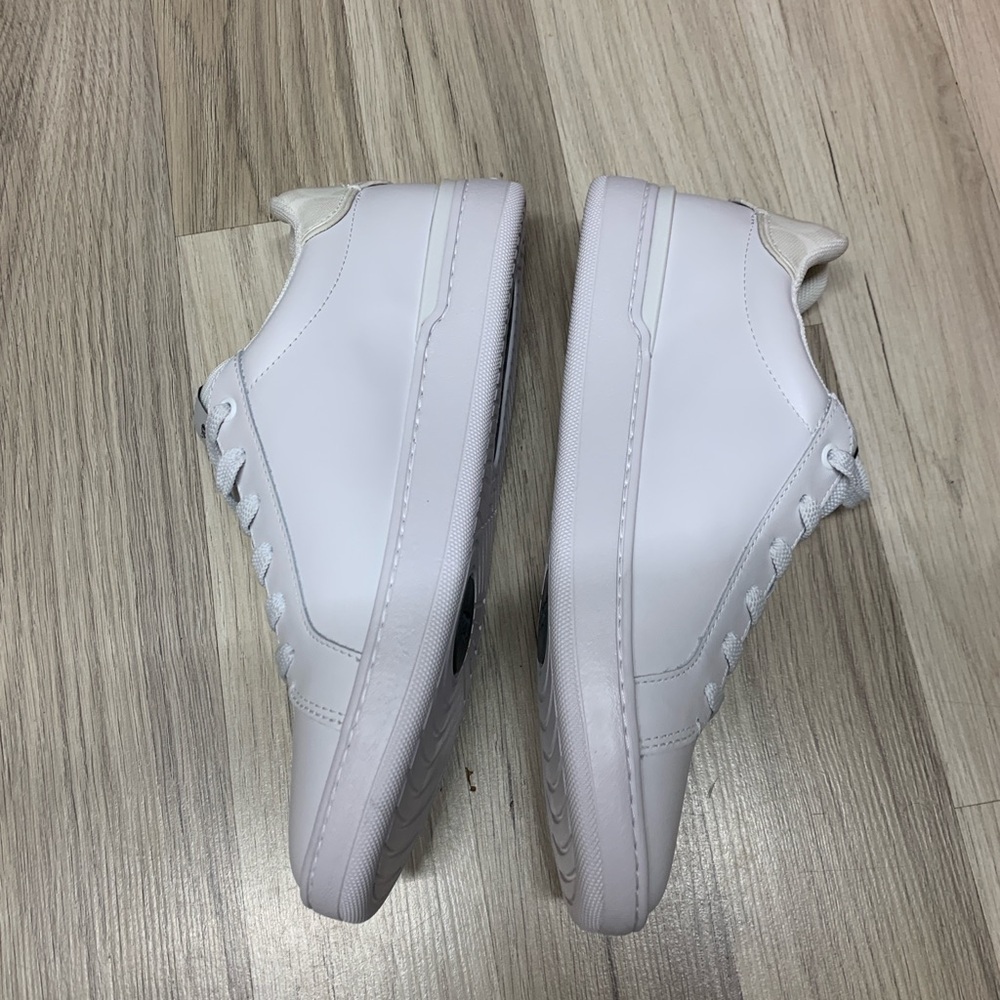 New COACH Clip Leather Low Top Sneaker Men’s Size 9.5 / Women's Size 11 /White - Picture 7 of 12